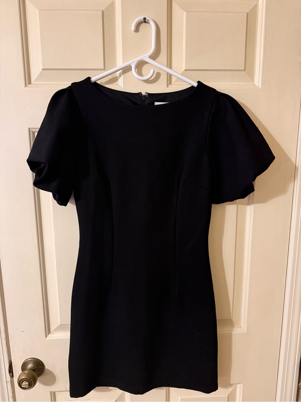 Altar'd State Black Puff-Sleeve Mini Dress